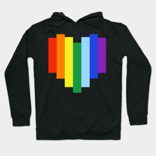 Pixelated Rainbow Heart Hoodie